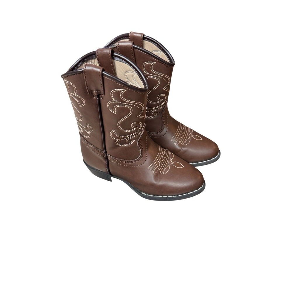 Canyon Trails Kids Girls Boy Cowboy Pointed  Toe Classic Western Rodeo Boots 10M - Picture 9 of 10